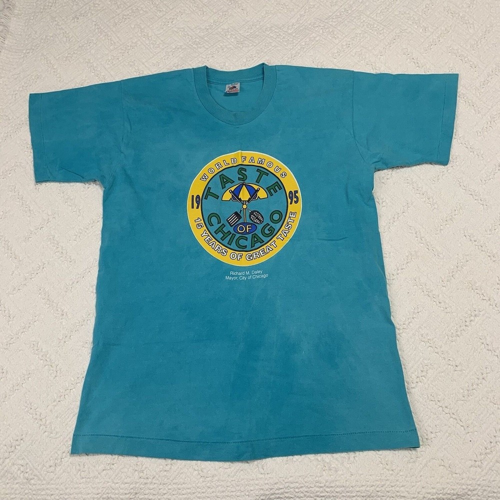 Vintage FOTL 1995 Chicago Fair Large T-Shirt Mayor Richard Daley-Made In USA